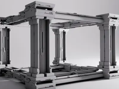 Modern Portico III 3D model