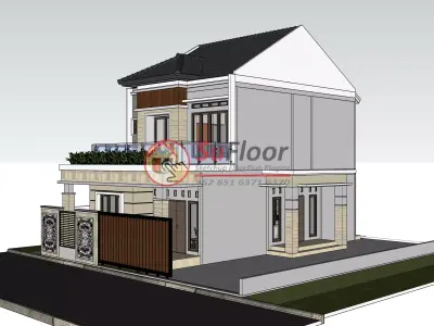 House 7x12m code 575 - Sketchup 3D model 3D model 3D model