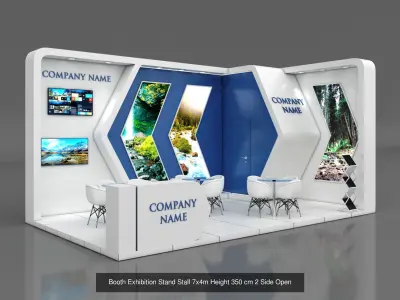 10 Exhibition Stand Stall Booth 3D model 3D Model Collection 3D Model Pack