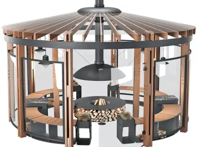 Pavilion for exterior  3D model