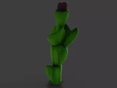 Stylized Alien Cactus Pack 3D model