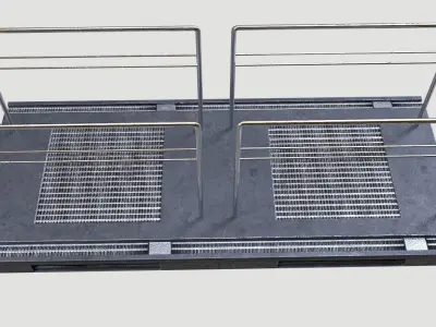 LowPoly Platform bridge MODEL Element1 Low-poly 3D model