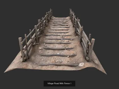 Village Road Collection 3D Model Pack