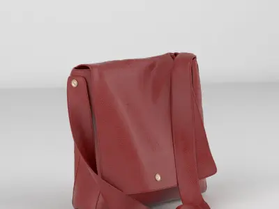 Handbag 2 leather crossbody bag 3D model