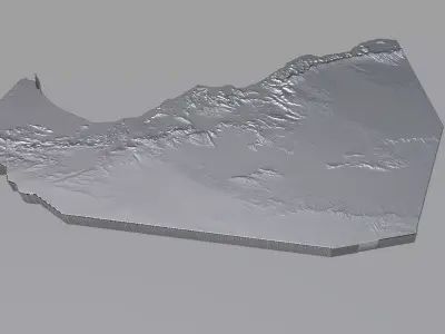 Somaliland Terrain Country 3D model
