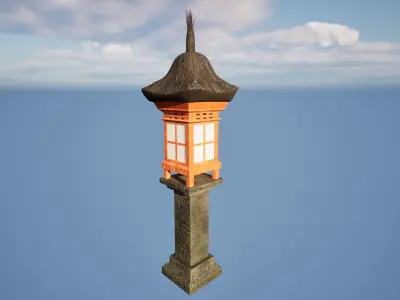 Balinese Garden Lamp Classic Outdoor Light 3D model