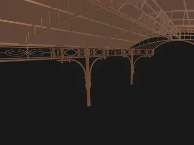 Wrought iron canopy 3D model