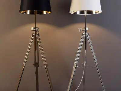 Zuma Line Seville Black and White - Floor Lamp 3D model