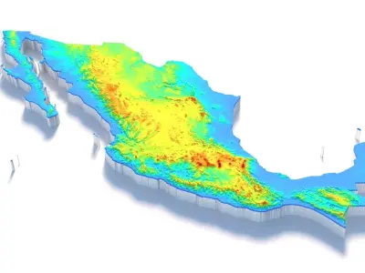 Mexico Terrain Country 3D model