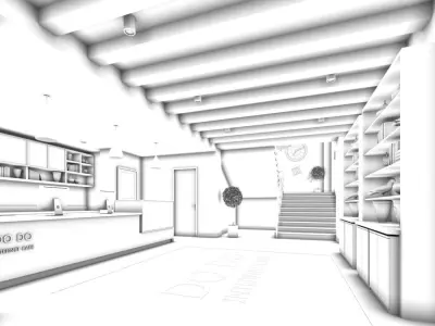 Business Restaurant - Coffee - Banquet  06 3D model