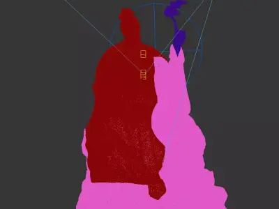 Deity Statue Sculpture06 3D model