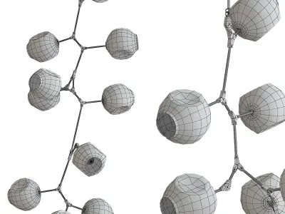 BRANCHING BUBBLES BB 10 Low-poly 3D model