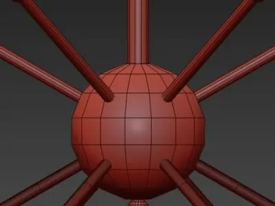 Ocean glass chandelier 3D model