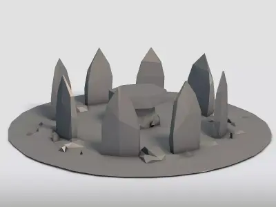 Low Poly Stones Vol2 3D model