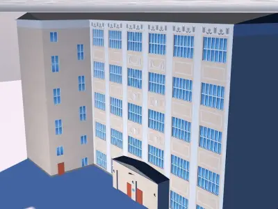 Flat house Low-poly 3D model purchase