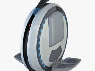 Ninebot One white 3D model