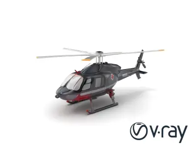 MidnightMedic EVAC Helicopter model pack Low-poly 3D model