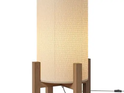 World Market paper rattan table lamp 3D model