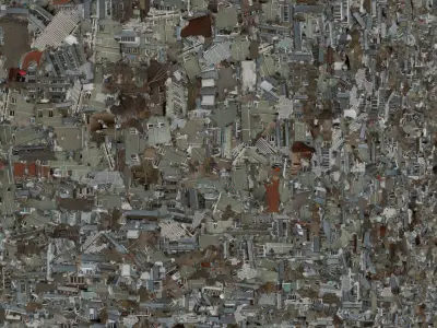 Old Soviet Panel Residential Building 3D model