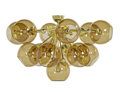 Chandelier gold glass 3D model
