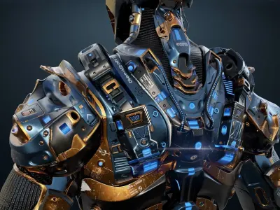 Mech Character - Dynamo Low-poly 3D model