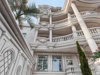 villa home Low-poly 3D model