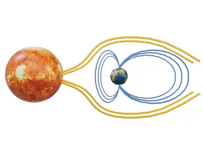 Geomagnetic Storm Icon v1 001 Low-poly 3D model