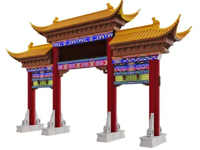 Gateway Arch Paifang 3D model