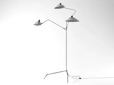 Three Arm Floor Lamp 3D model
