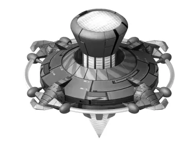Space-air supply station 3D model
