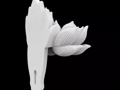 Lotus Flower Candle Sconce 3D Print Model 3D print model