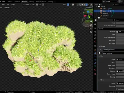 Blender Geometry Node Terrain Generator 3D model