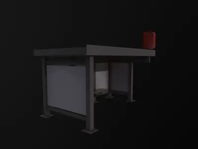 Bus Stop Low-poly 3D model 28