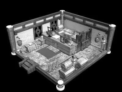 Gang Interior - Junior Treasury 3D model