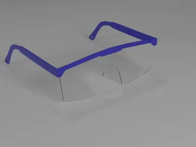 Safety Glasses Low-poly 3D model