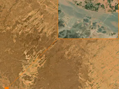 NEOM city topography Saudi Arabia - tile n27 e37 3D model