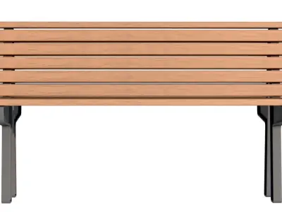 City Bench 02 Low-poly 3D model
