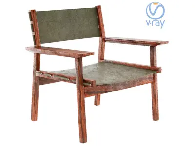 djuro lounge chair Skargaarden Low-poly 3D model