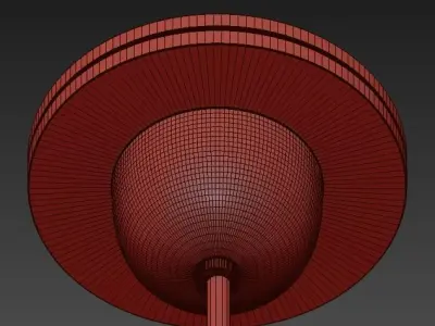 Large Italian Brass Sputnik Chandelier 3D model