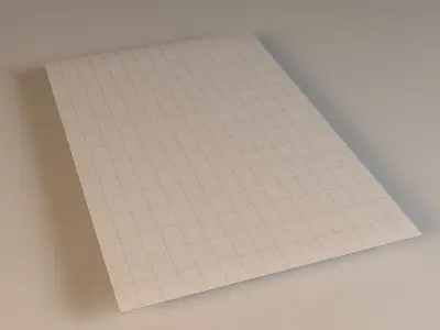 Carpet rectangular piece of wood on wall 3D model