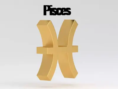 Astrological Sign pisces 3D model