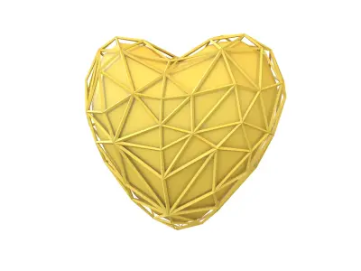 Stylish Heart V4 009 Low-poly 3D model