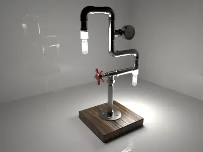 Steampunk Lamp 3D print model
