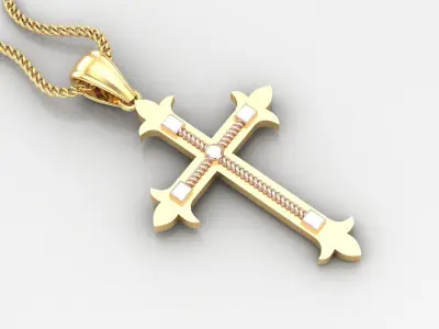 Cross Light Gold 4CP094 3DM STL 3D print model
