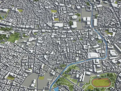 Tokyo - Suginami Low-poly 3D model