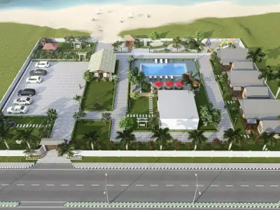 Lumion 11 Exterior Beach Resort Layout Scene File 3D model