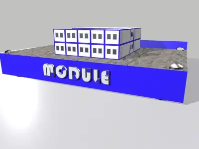 Presentation stand Modular building 3D model