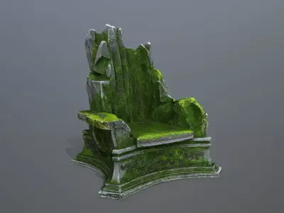 Throne  Low-poly 3D model