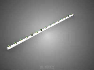 PVC PIPE CHANNEL NET POTS NFT HYDROPONIC CROP SEEDLING PLANT 3D model