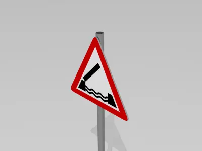 Mobile bridge sign 3D model